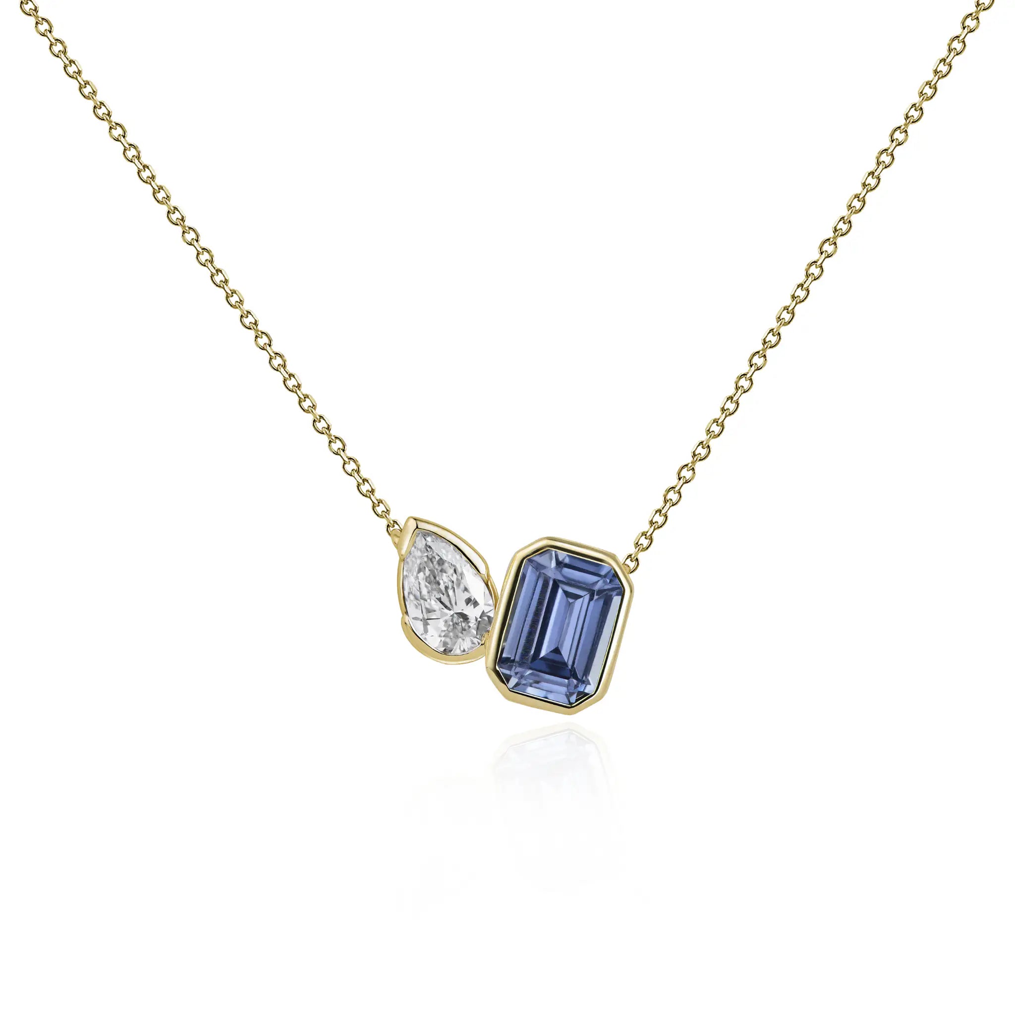 Duet Sapphire & Diamond Necklace