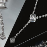 Deco Centennial Luminaire Diamond Lariat Necklace