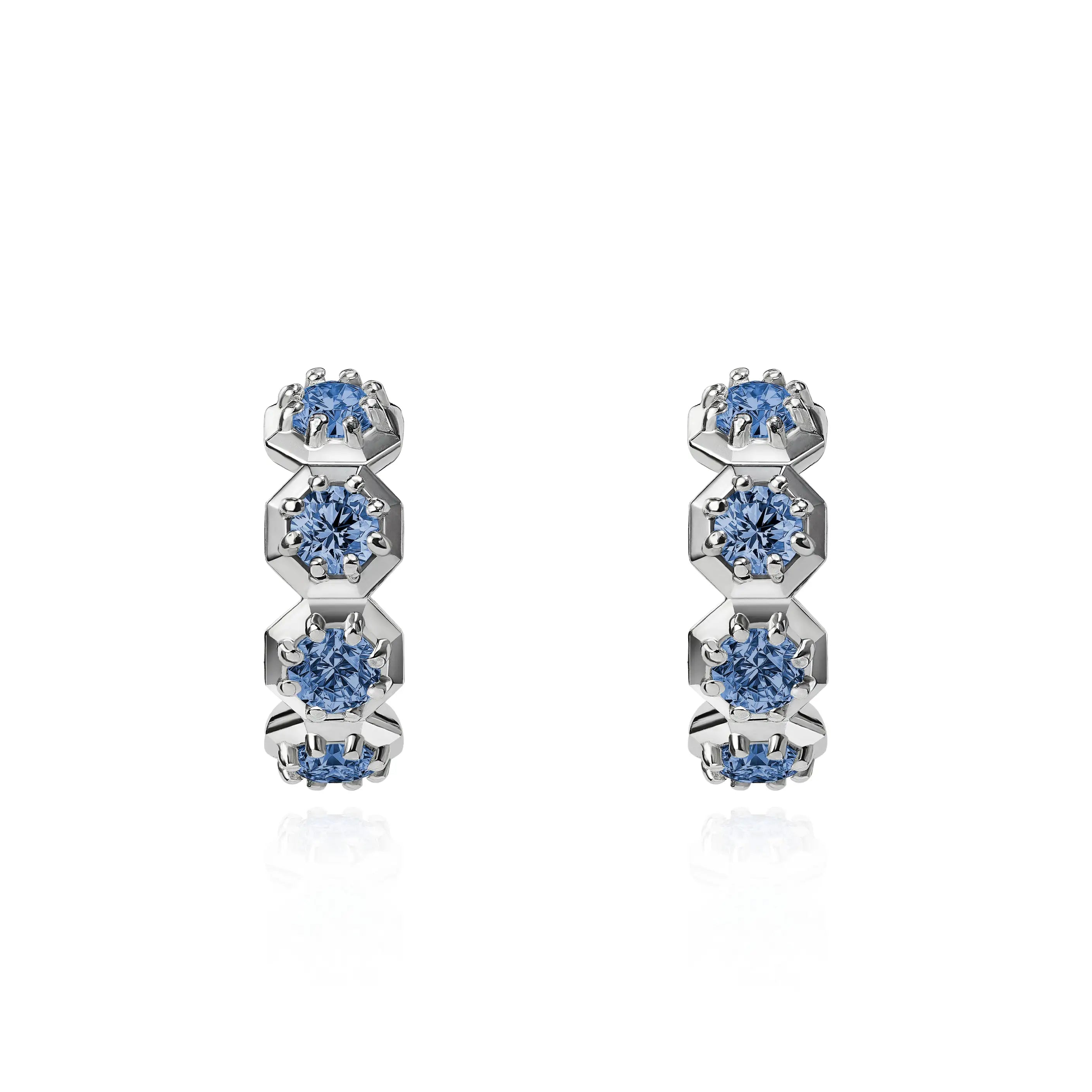 Pocketful of Gems Sapphire Hoop Earrings