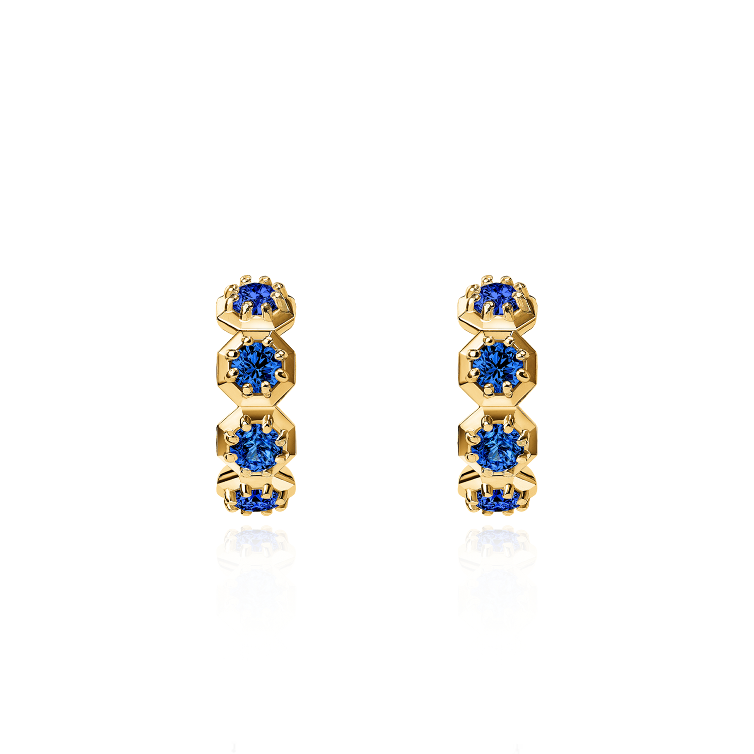Pocketful of Gems Sapphire Hoop Earrings