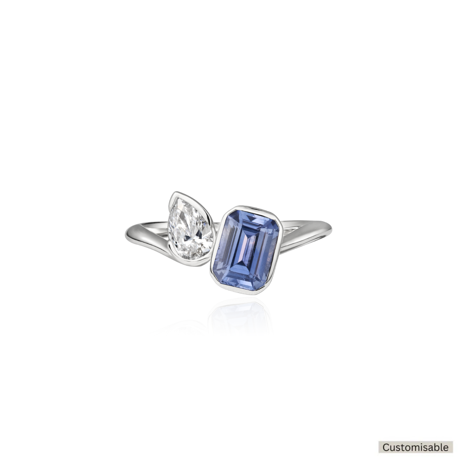 Duet Sapphire & Diamond Ring