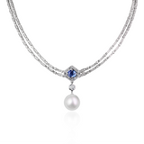 Jazz Age Crescendo Convertible Sapphire and Diamond High Jewel (Necklace/Earrings)