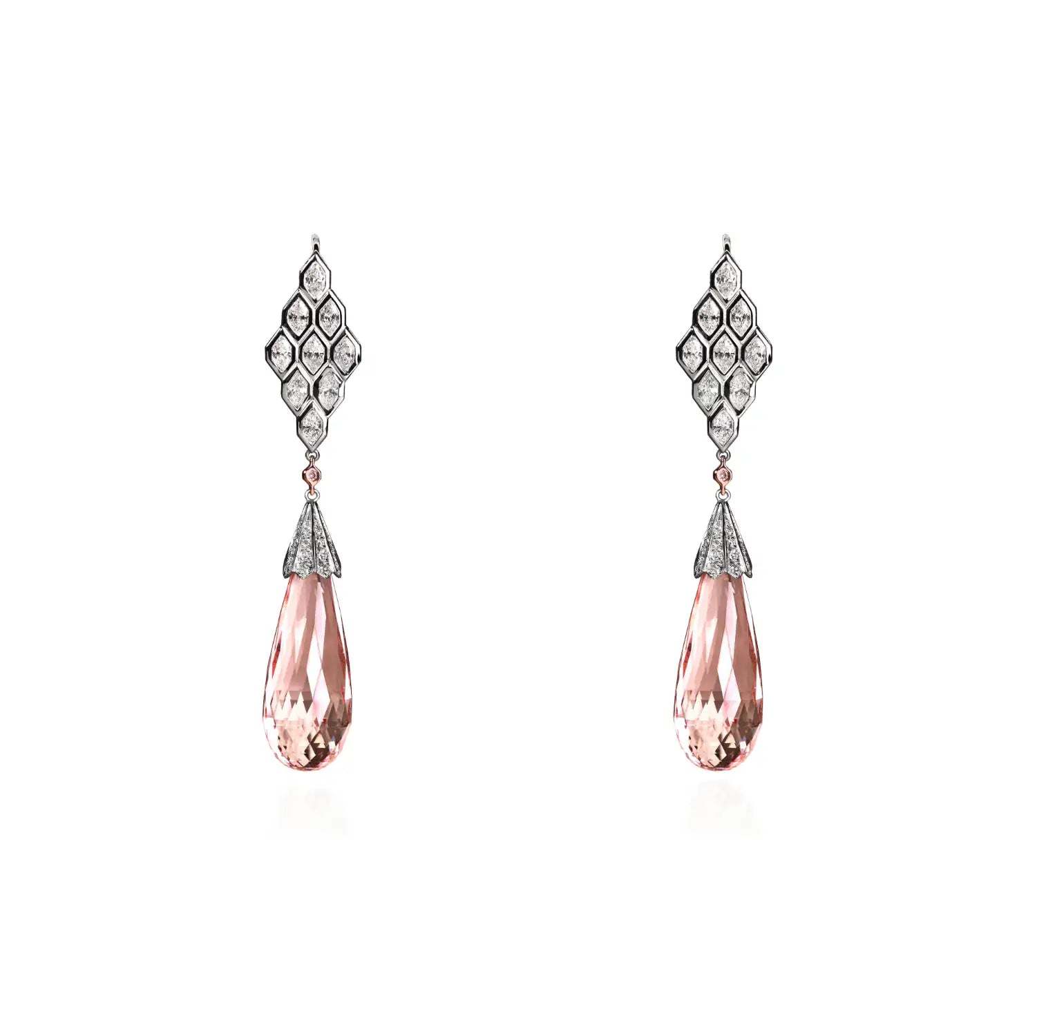 The Horizon Royal Morganite Drop Earrings