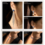 Jazz Age Crescendo Convertible Sapphire and Diamond High Jewel (Necklace/Earrings)