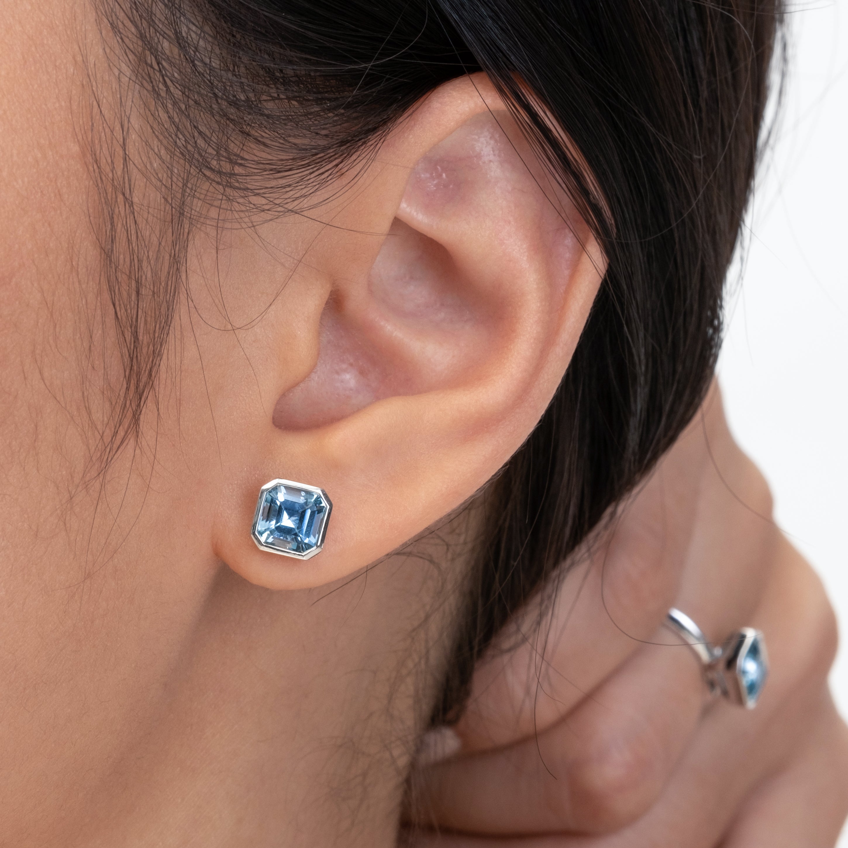 Deco Pop Aquamarine Studs