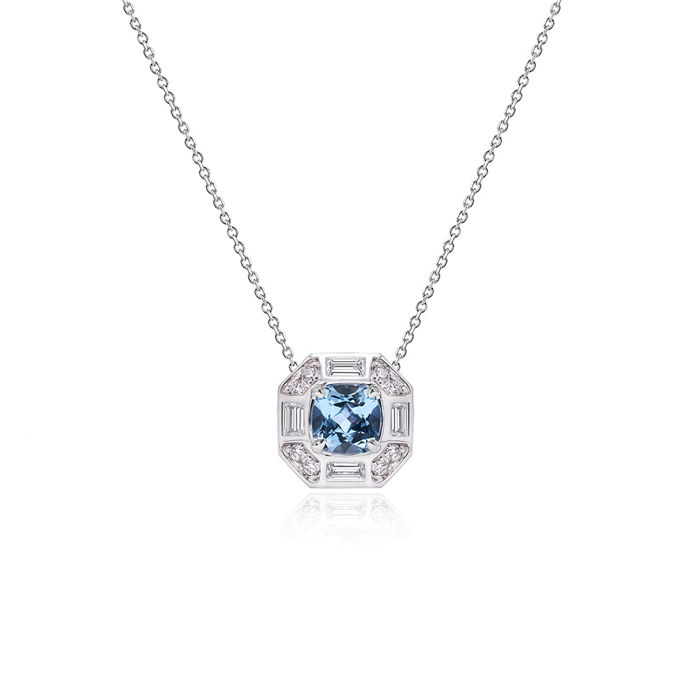 Deco Darling Aquamarine Necklace
