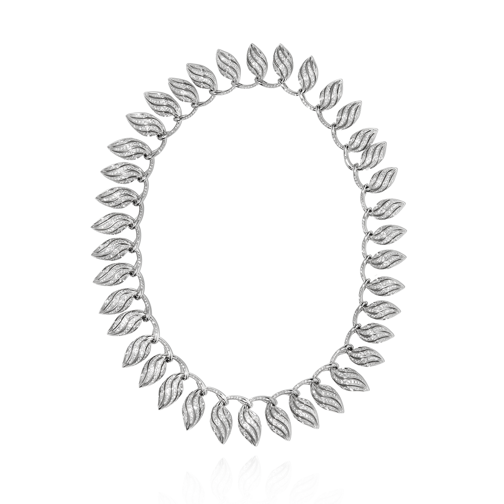 Lotus Bud Diamond Necklace