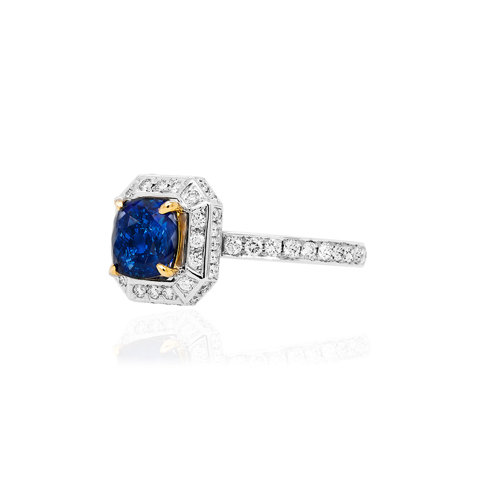 Midnight Gleam Sapphire Ring