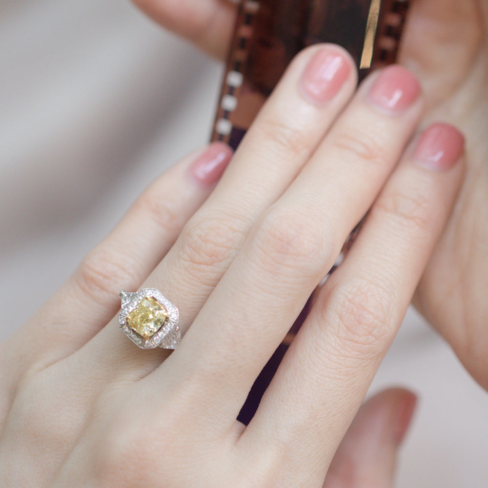 Jazz Age Monument Diamond Ring