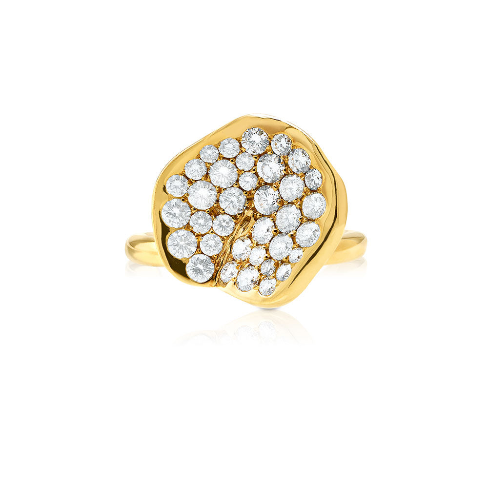 Grand Lotus Diamond Ring