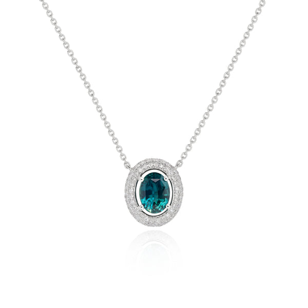 Teal Sapphire Necklace - Alexis Dove Jewellery