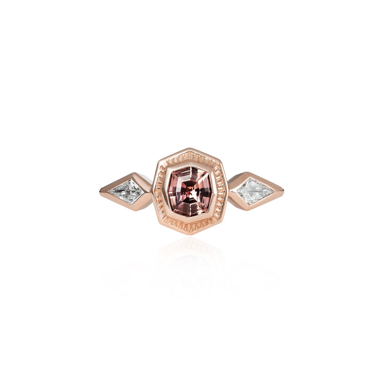 Jazz Age Muse Sapphire and Diamond Ring