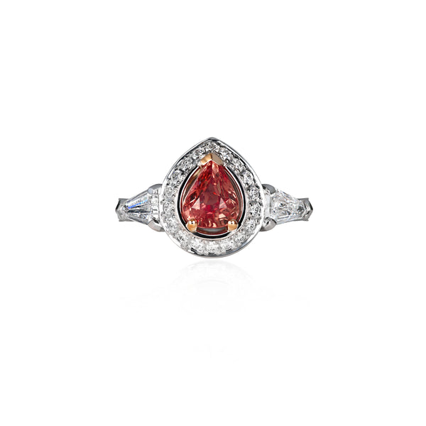 Jazz Age Monument Padparadscha Ring
