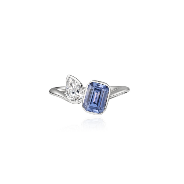 Duet Sapphire & Diamond Ring