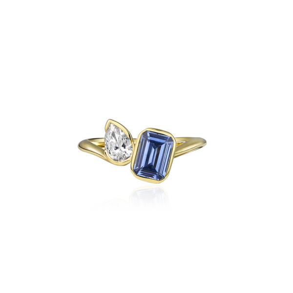 Duet Sapphire & Diamond Ring