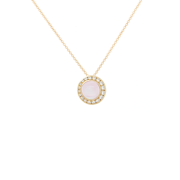 Moonlight Dream Necklace with Diamond Halo