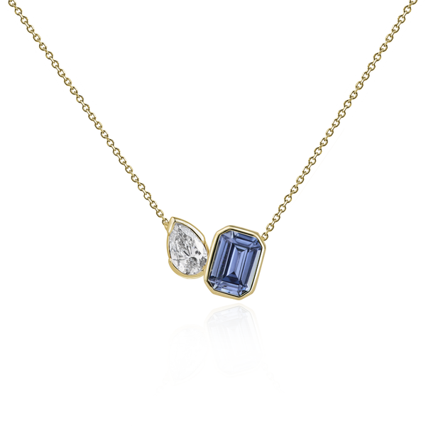 Duet Sapphire & Diamond Necklace