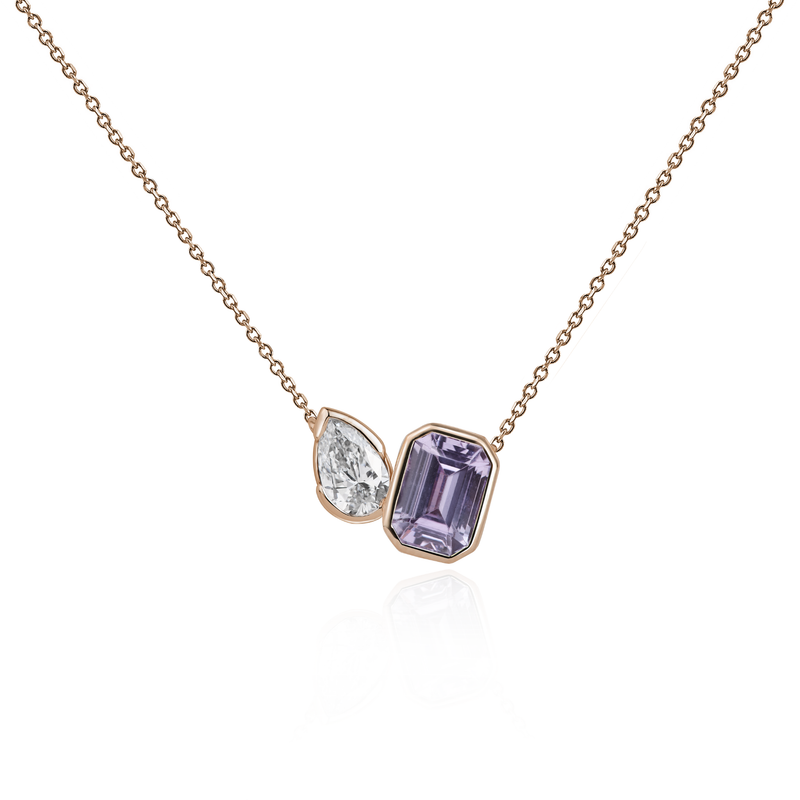 Duet Sapphire & Diamond Necklace