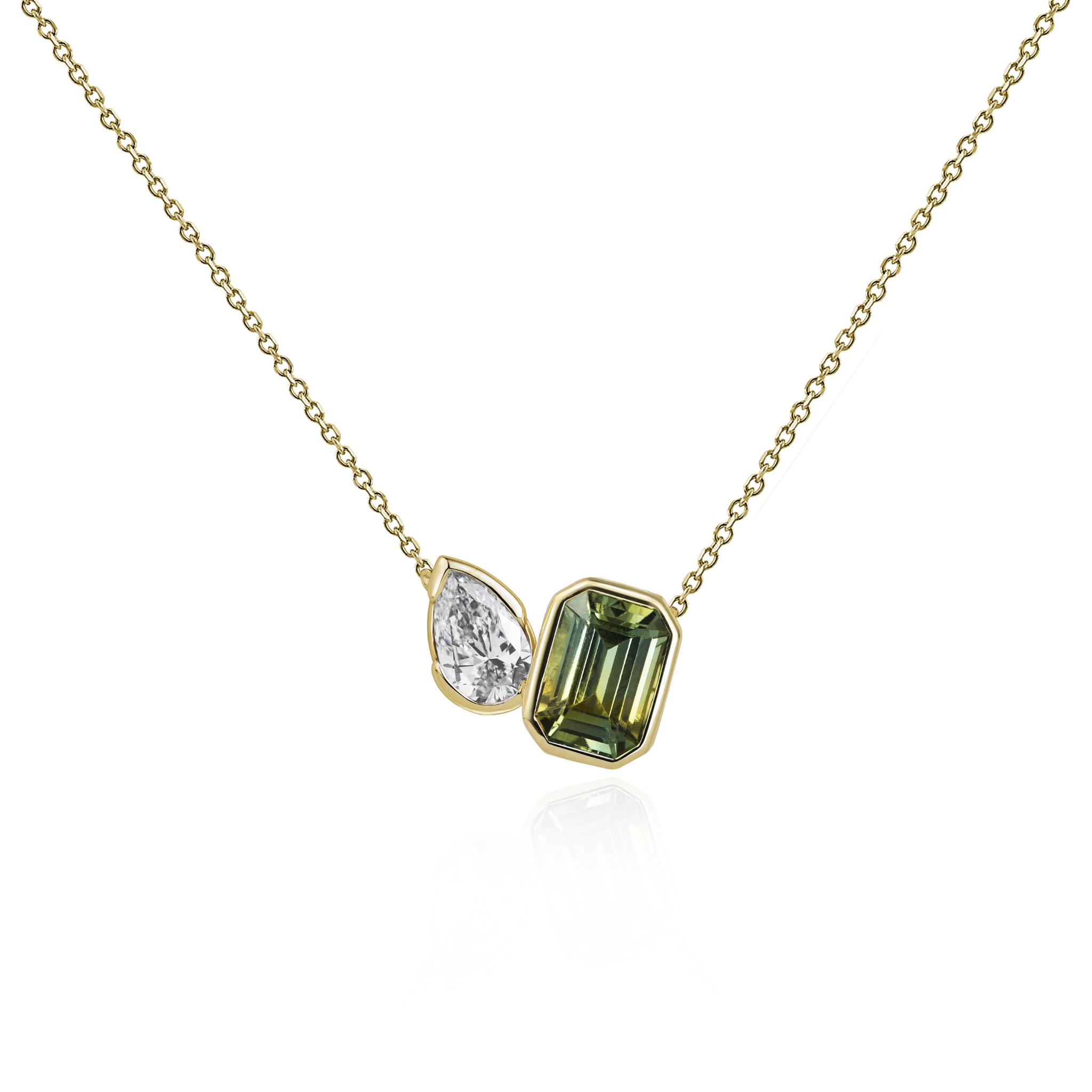 Duet Sapphire & Diamond Necklace