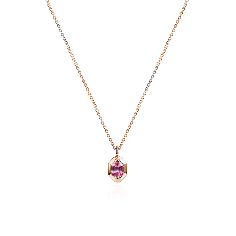 Pocketful of Gems Traceable Pink Sapphire Necklace