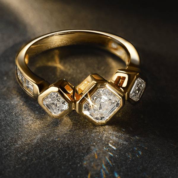 Deco Centennial Cosmic Trilogy Diamond Ring
