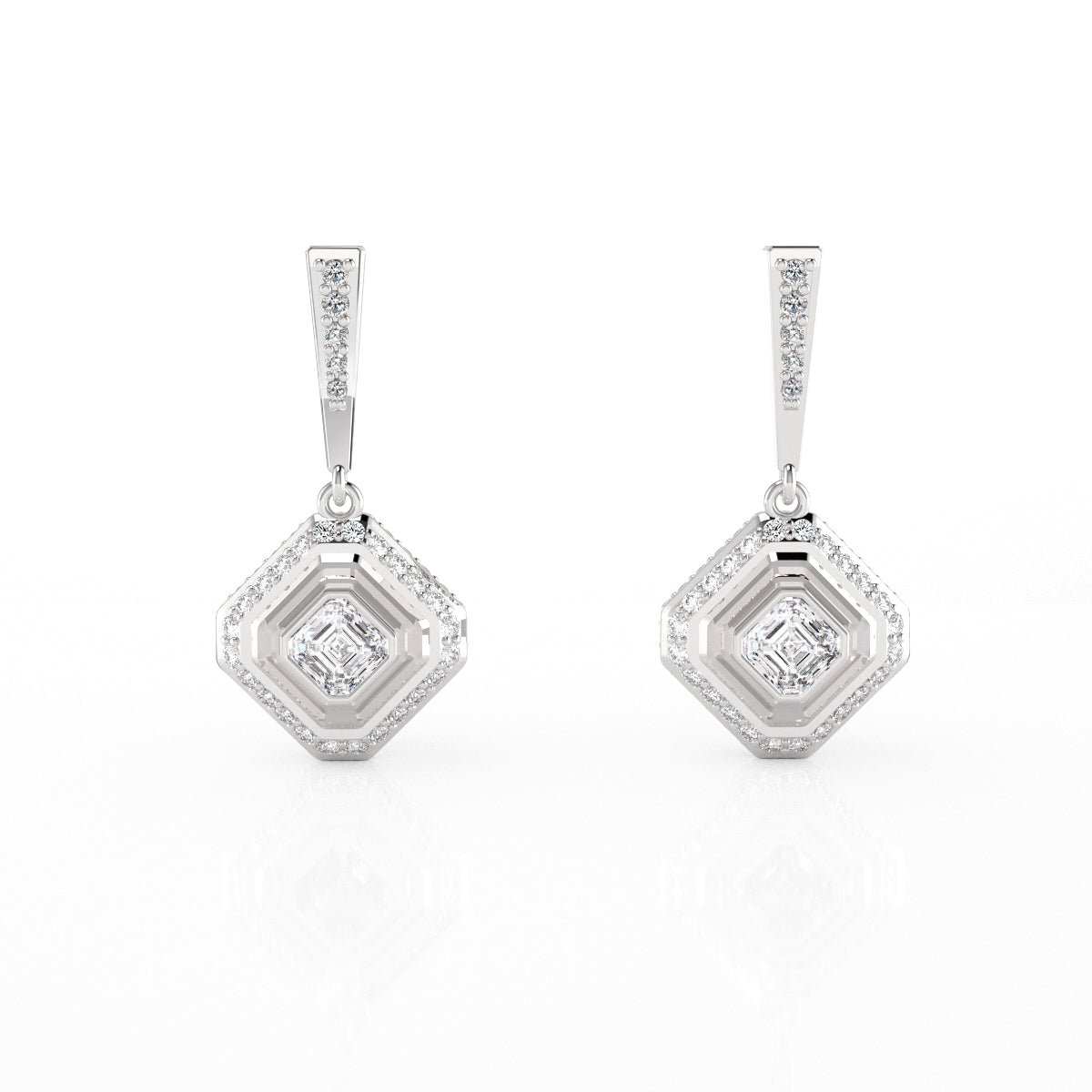 Deco Centennial Luminaire Diamond Drop Earrings