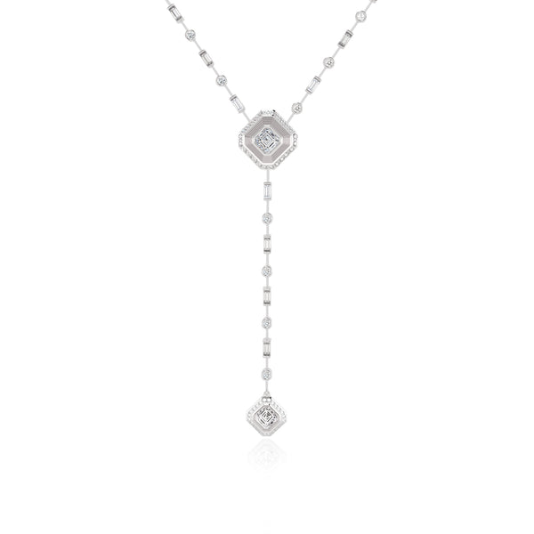 Deco Centennial Luminaire Diamond Lariat Necklace