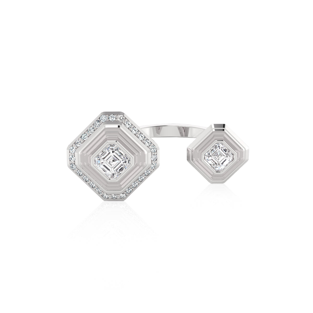 Deco Centennial Luminaire Open Shank Diamond Ring