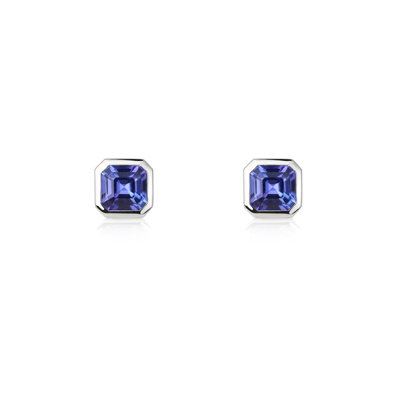 Deco Pop Tanzanite Studs