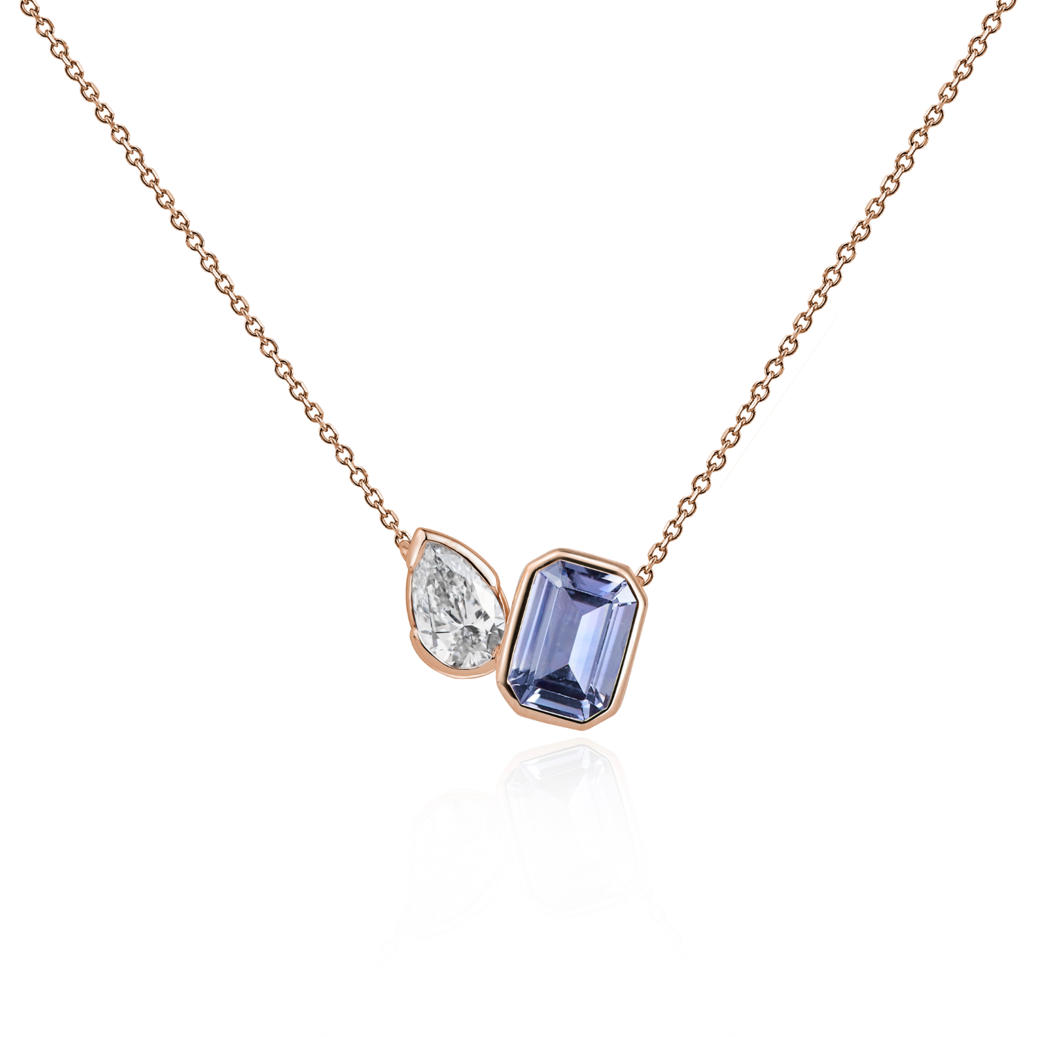 Duet Sapphire & Diamond Necklace