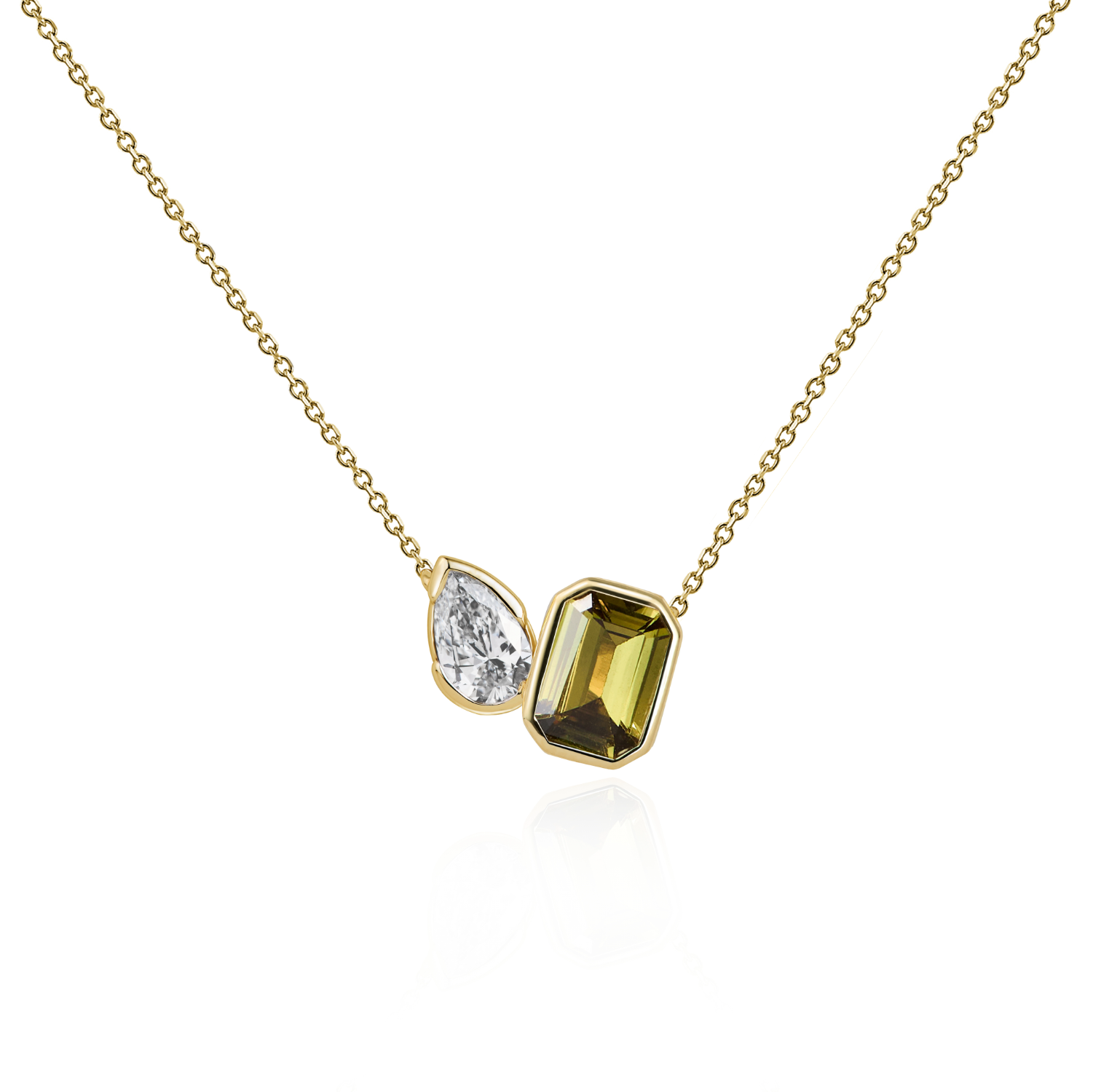 Duet Sapphire & Diamond Necklace