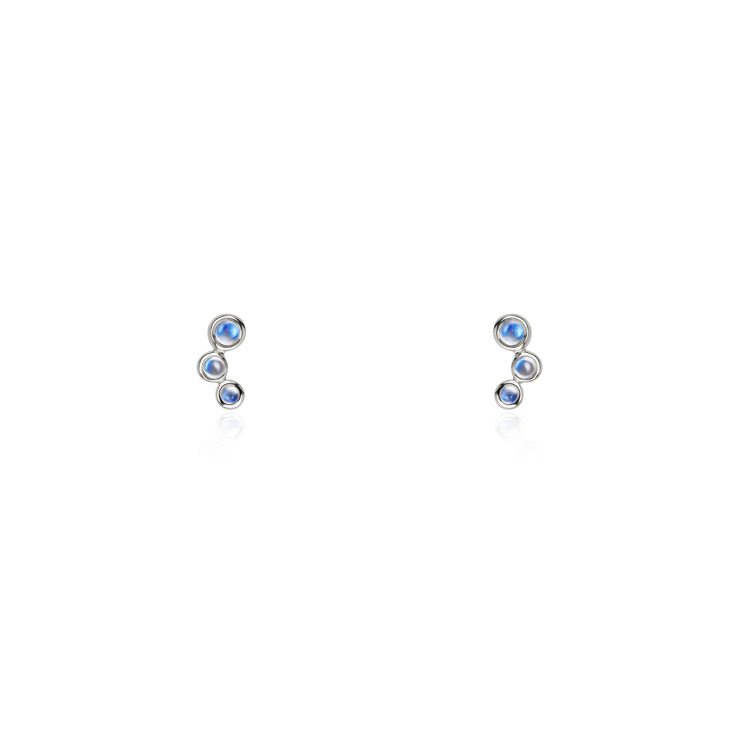 Gumdrop Moonstone Studs