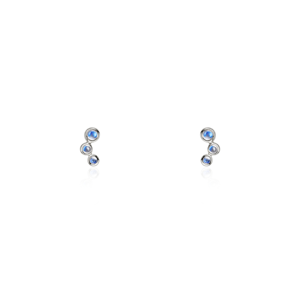 Gumdrop Moonstone Studs