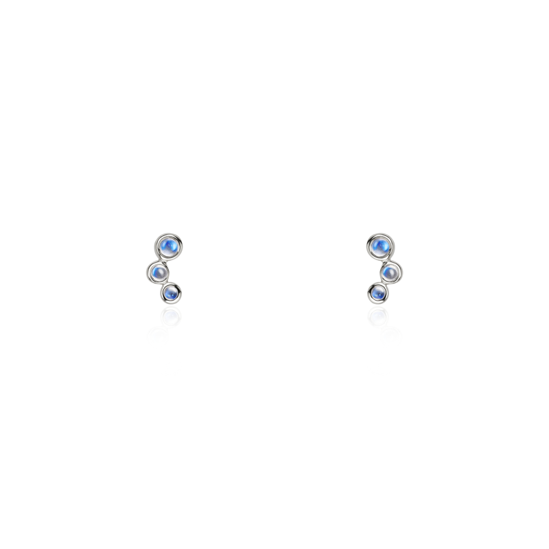 Gumdrop Moonstone Studs