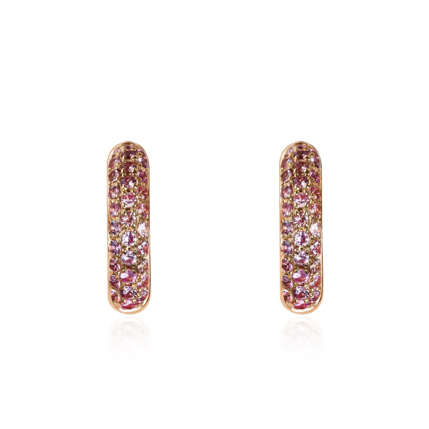 The Plush™ Pink Sapphire Hoop Earrings