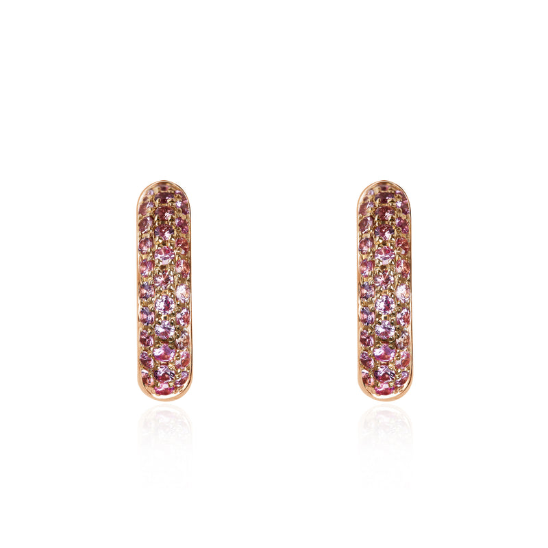 The Plush™ Pink Sapphire Hoop Earrings