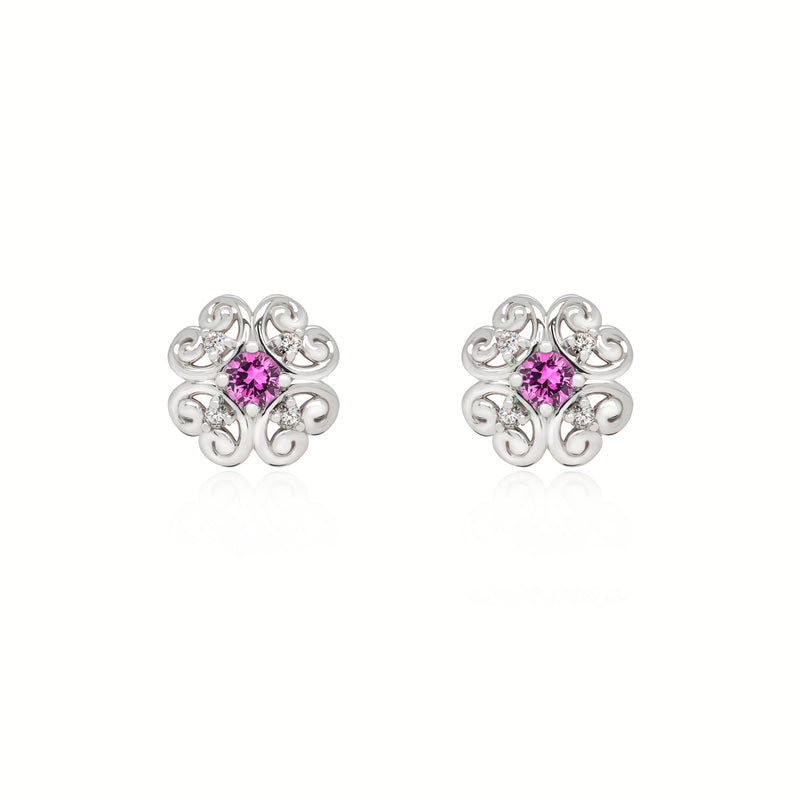 Lovedrops Lucky Pink Sapphire Studs