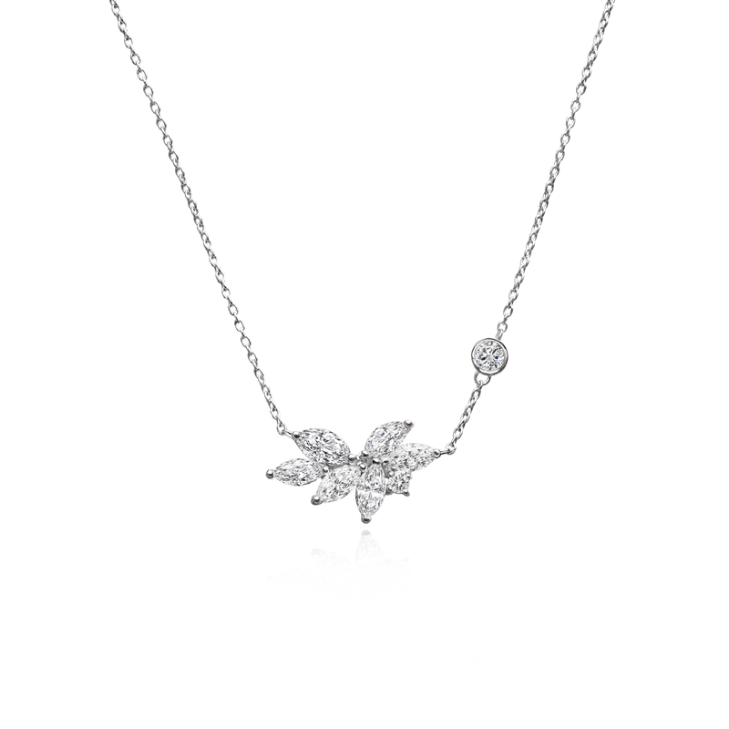 Marquise Mist Diamond Bloom Necklace