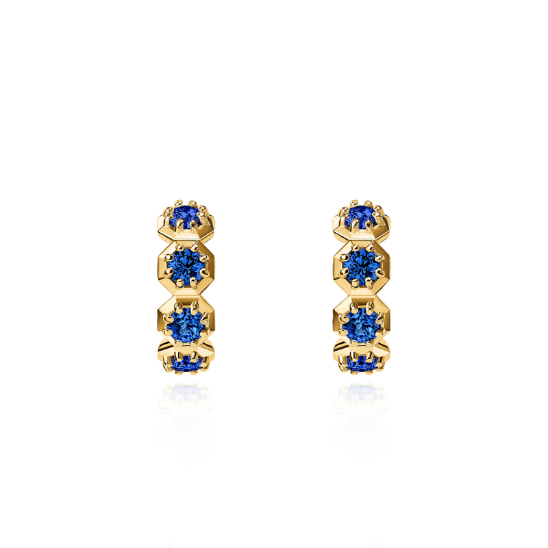 Pocketful of Gems Sapphire Hoop Earrings