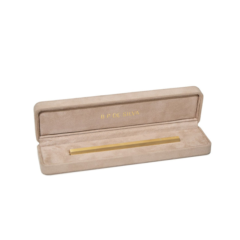 Safekeeper's Brass Pen with Sapphire