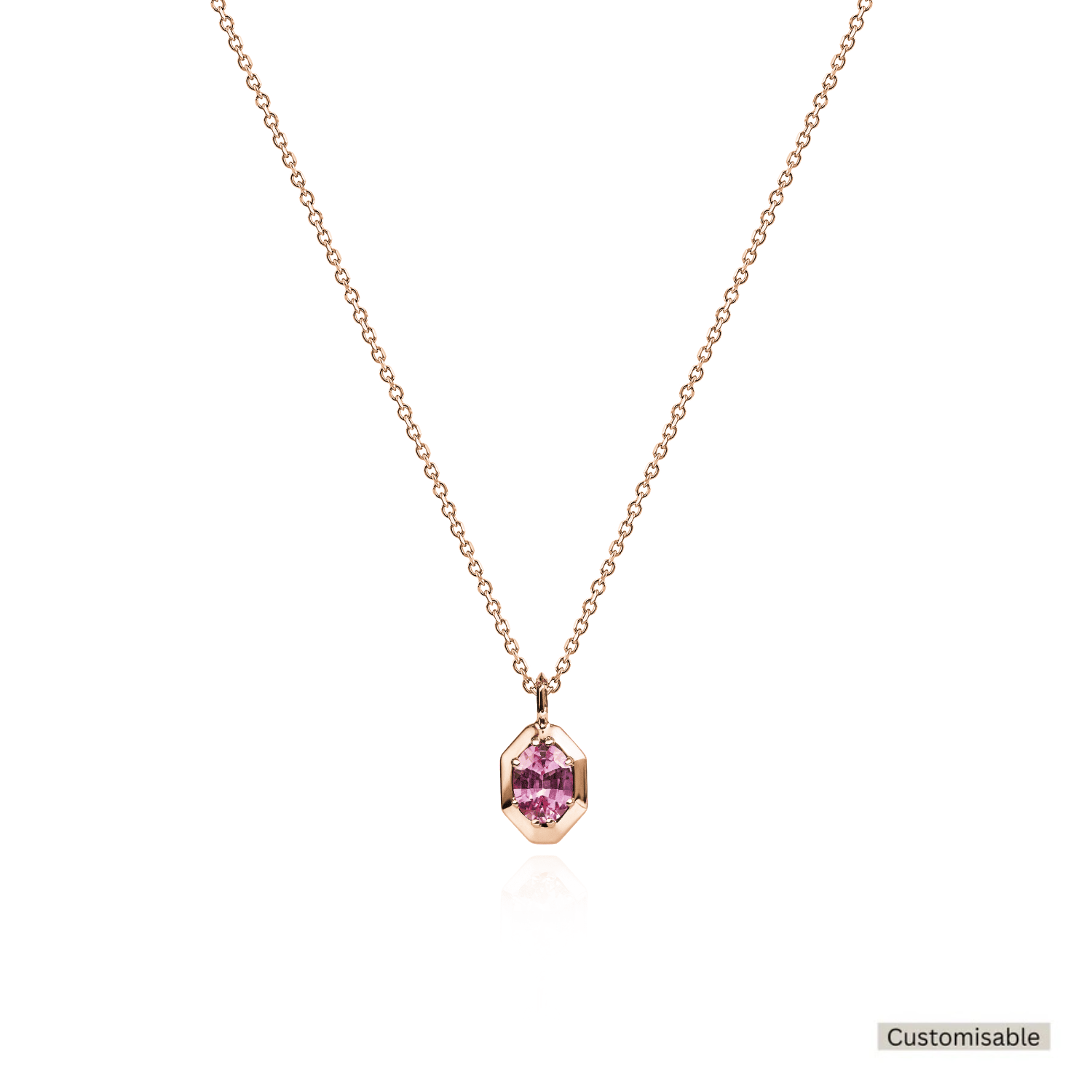 Pocketful of Gems Traceable Pink Sapphire Necklace
