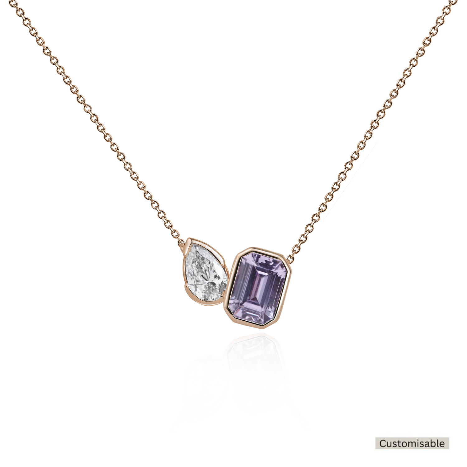 Duet Sapphire & Diamond Necklace