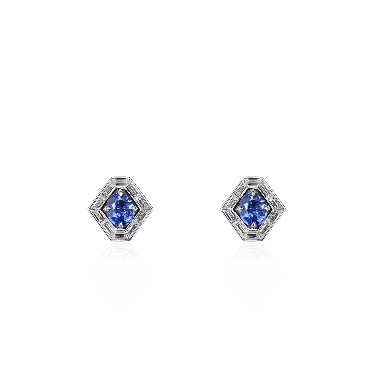 Jazz Age Crescendo Convertible Sapphire and Diamond High Jewel (Necklace/Earrings)