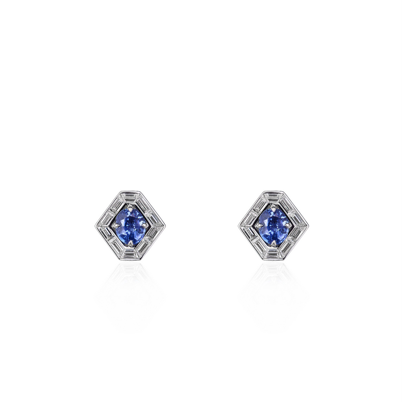 Jazz Age Crescendo Convertible Sapphire and Diamond High Jewel (Necklace/Earrings)