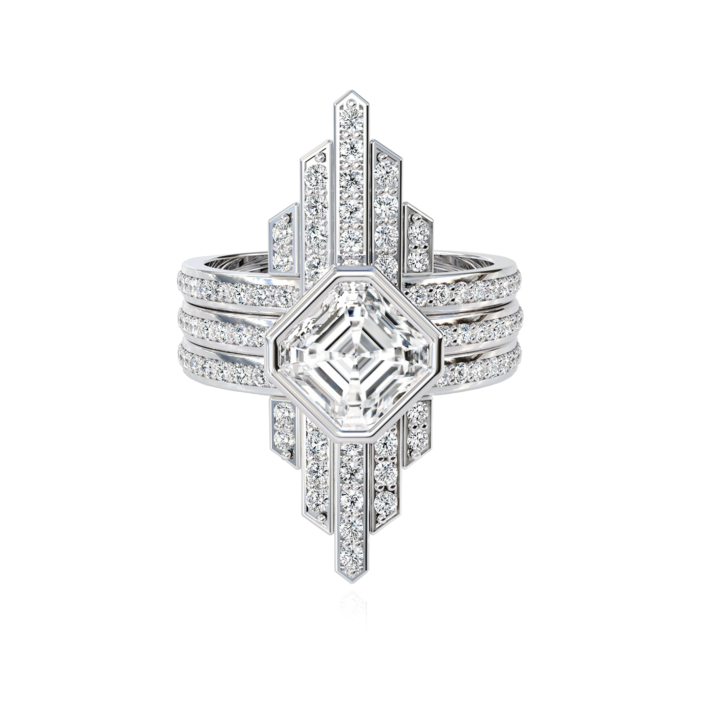 Convertable Rings Deco Centennial Twenties Tassel Diamond Convertible Ring