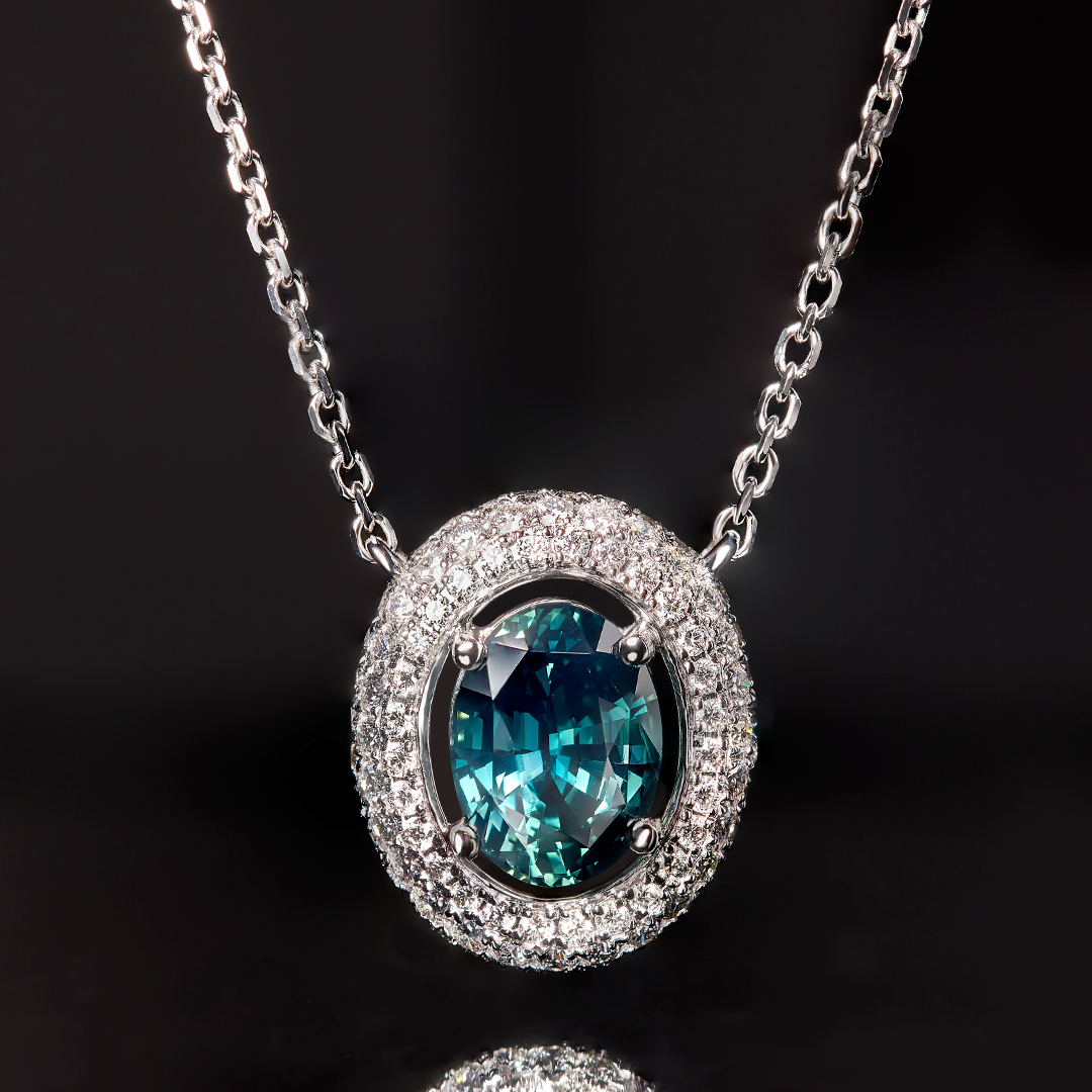 The Plush™ Teal Sapphire Necklace