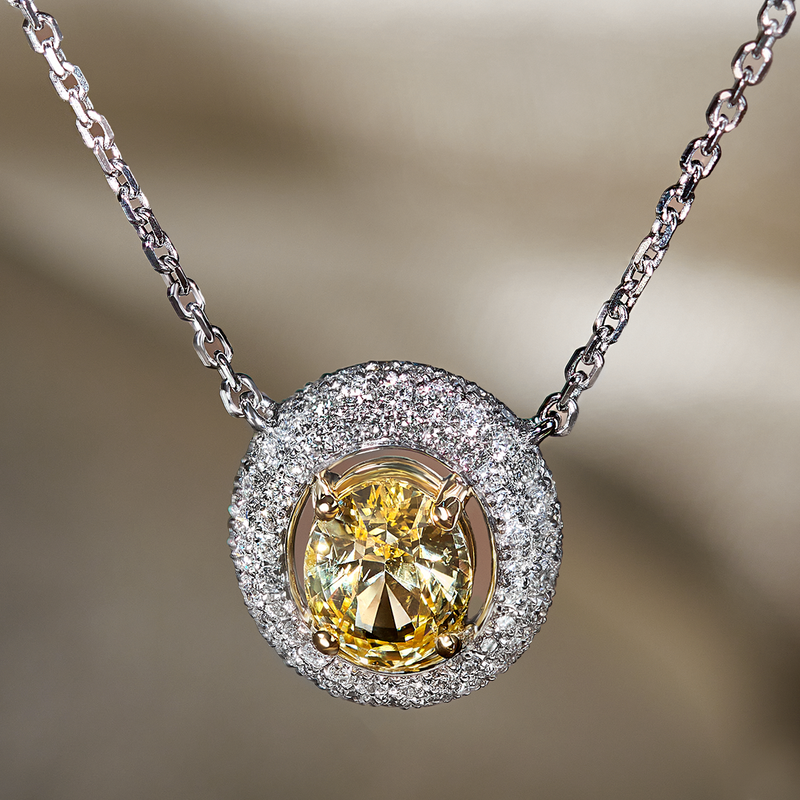 Yellow sapphire 2025 necklace designs