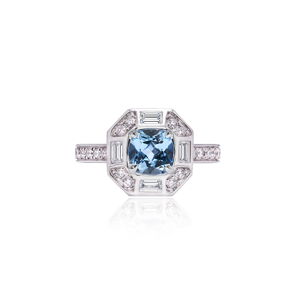 Deco Darling Aquamarine Ring