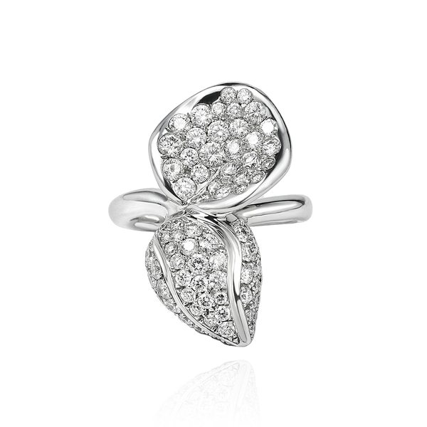 Lotus Bloom Diamond Ring