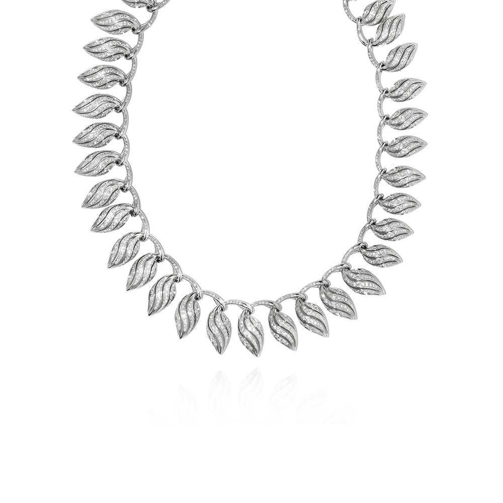 Lotus Bud Diamond Necklace
